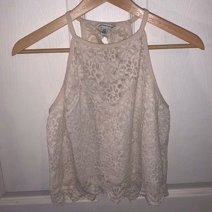 Laced slightly cropped top